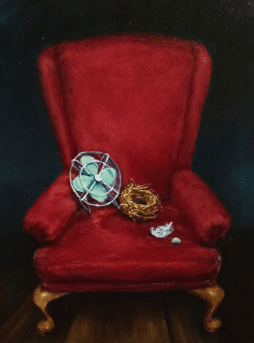 Little Knees, Or The Fowlification Of A Chair by Marianne Vella